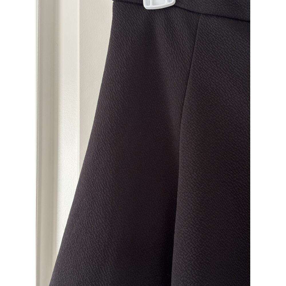 Lush Black Flared Mini Skirt Size M Polyester Spandex - Picture 8 of 9